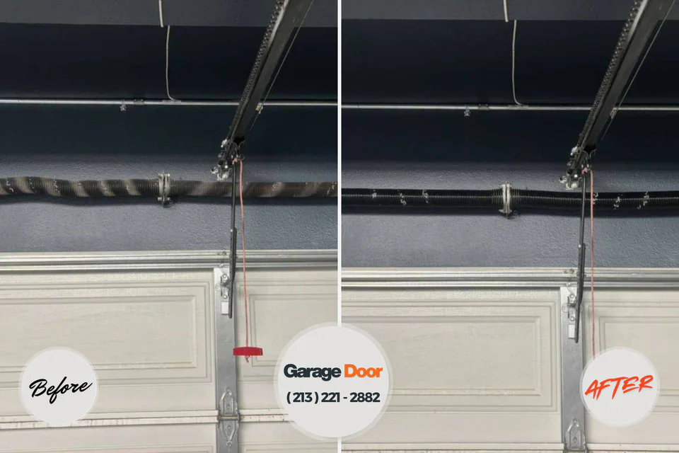 Before and after: garage door repair Bethlehem, PA